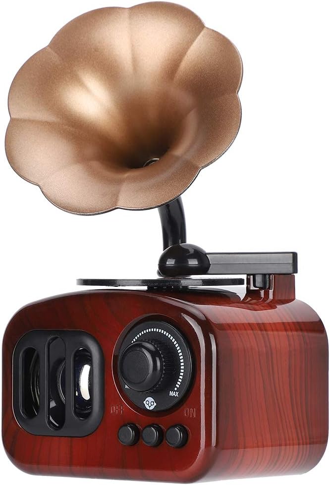 Good Looking Retro Music Box, Phonograph‑Shaped Music Box, Innovative Home Decoration, Fine Workmanship for Music Display Musical Gift Desktop Decor Home