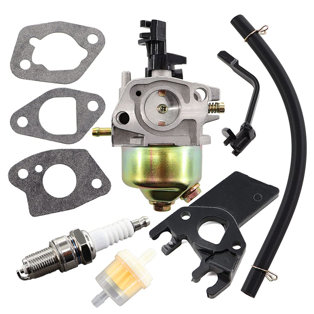 MCHNIC Carburatore generatore di corrente con guarnizione, isolatore, filtro benzina, candela di accensione per GX160 GX200 168F 5,5HP 6,5HP 2KW 3KW 196cc 163cc generatore motore tosaerba