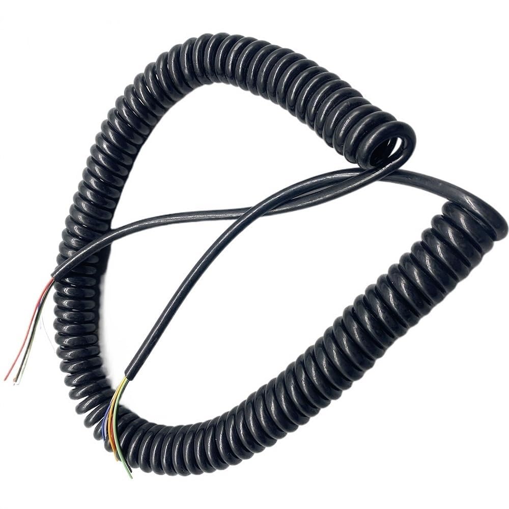 Sprężynowy kabel spiralny Kabel spiralny 8 żył Standardowa wtyczka Wytrzymałość Sprężynowy przewód zasilający Wielordzeniowy Elastyczny drut sprężynowy Zwijana cewka(Stretch 2.5 Meters)