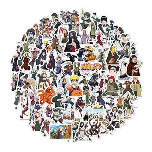Image of FlyBuyHub Naruto Anime Aesthetic Vinyl Journal Stickers for Phone Case, Laptop, Notebook, Dairy, Water Bottle, School Bag, Etc Self-Adhesive Stickers Set of 50 Glossy and Waterproof Stickers (Naruto)