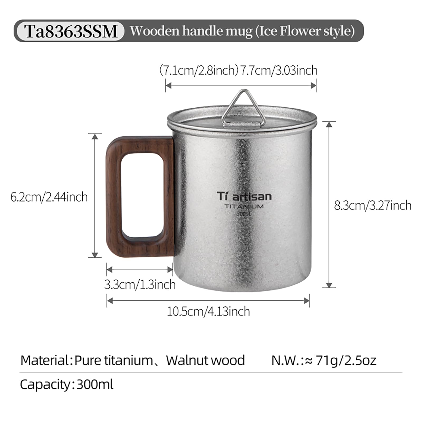 Amazon.com : Ti artisan Titanium Cup Camping Mug Portable