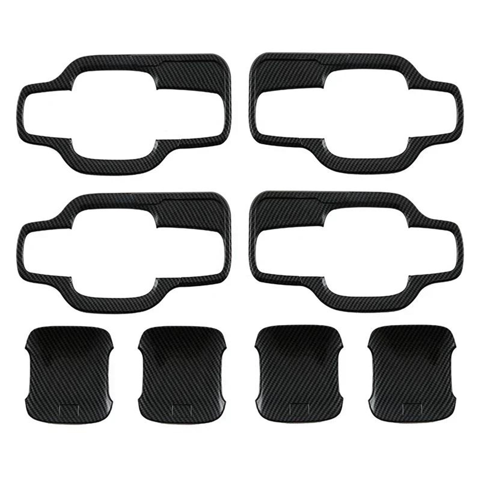 JTWMTY Car Door Handle Bowl Covers with Smart Entry Hole Exterior Trim Sticker for Ford for Ranger for Everest 2023 2024(Door Bowl)
