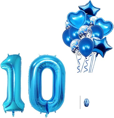 Miniatura 1 de Globo de 40 pulgadas con el número 10 de 18 pulgadas, globos de látex de lentejuelas de 12 pulgadas para baby shower, cumpleaños, carnaval,