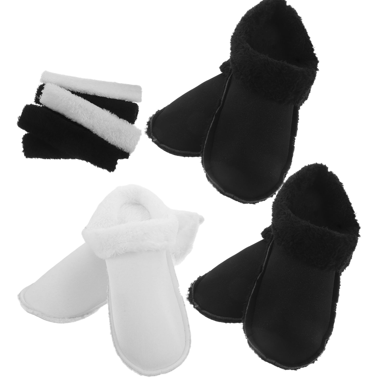 BESPORTBLE 3 pares de plantillas de felpa lavables para zuecos - Plantillas térmicas para uso en interiores y exteriores - de repuesto suaves y esponjosas - Forro cálido para calzado de invierno