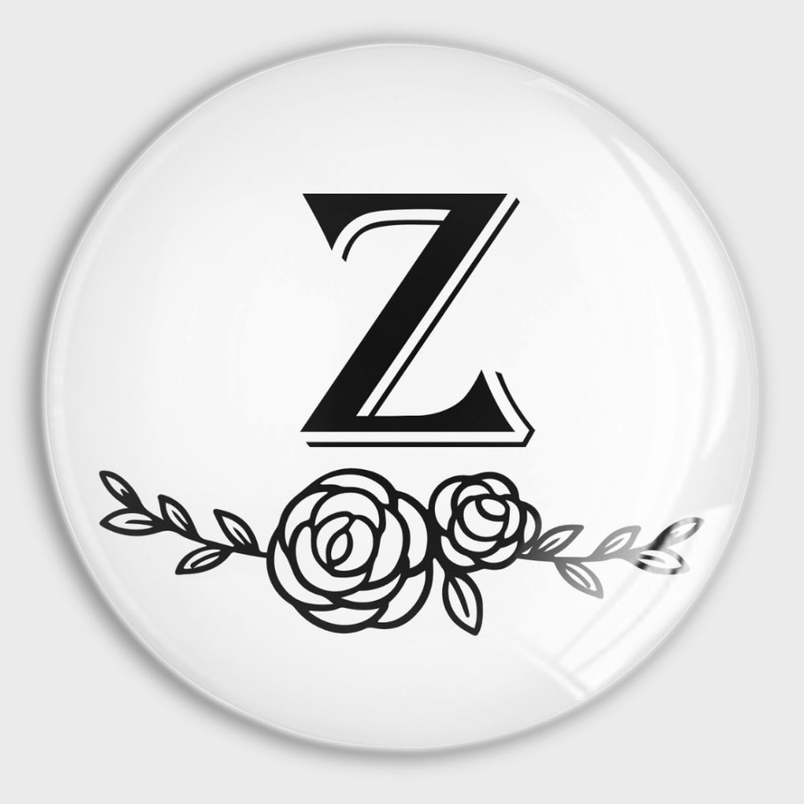 Aimants en verre lettre Z pour cuisine et tableau blanc de bureau