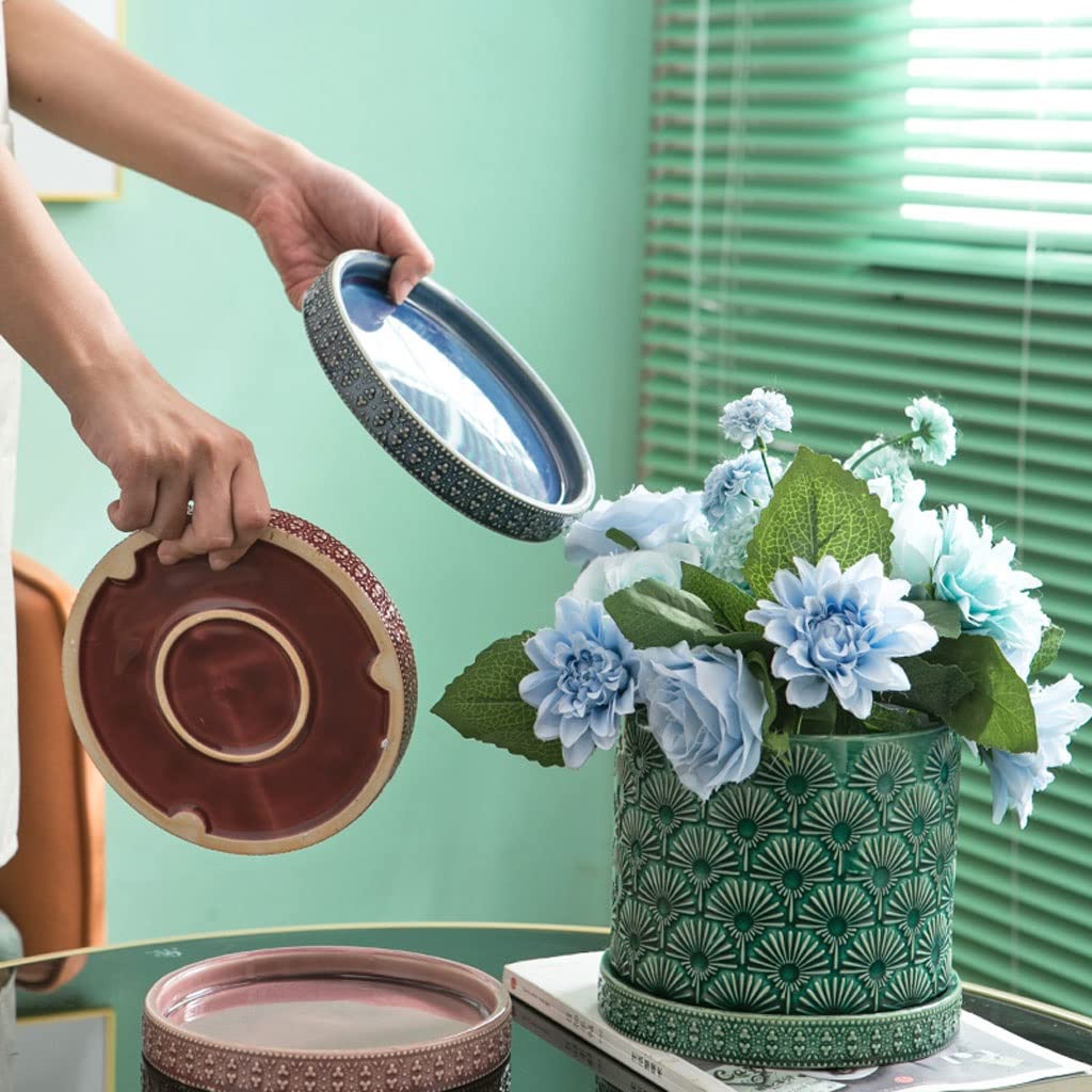 Spodki na rośliny doniczki ceramiczne podstawka do roślin domowych roślina podwozie na wodę salon podstawka pod doniczkę okrągła taca na rośliny doniczka na kwiaty do wewnątrz i na zewnątrz rośliny ogrodowe