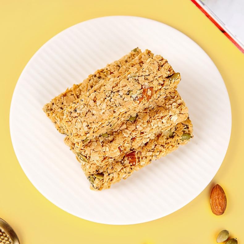 Barra de proteína de avena con semillas de chía y nueces miniatura 7