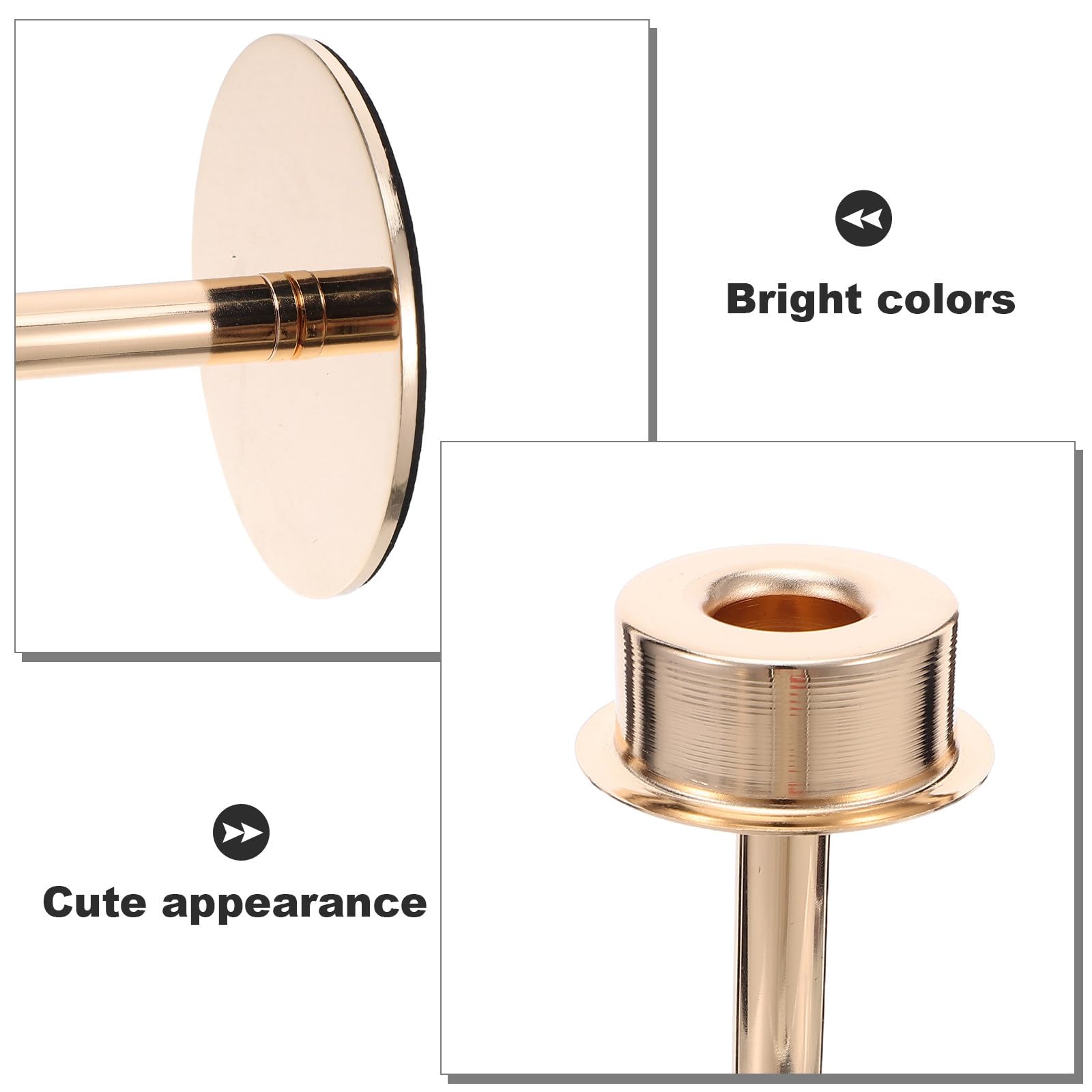 DOITOOL 3 Stück Eleganter Metallkerzenständer mit Glasabdeckung in Gold für Hochzeitstischdeko Stabil und Leicht zu Reinigen als Party und Hochzeitsfeier Tischdekoration