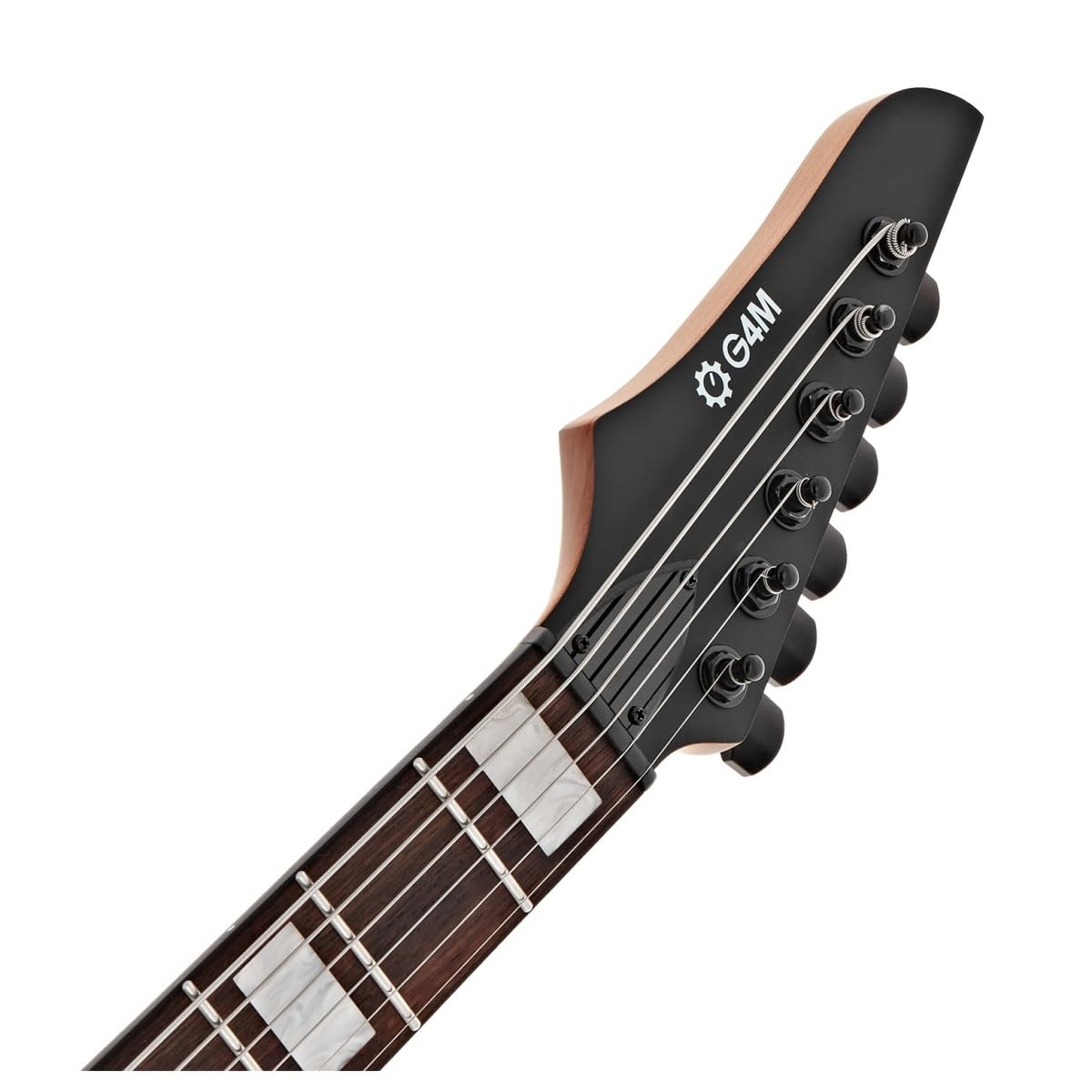 G4M 638 Flicorno soprano baritono chitarra elettrica, Neroout | Manico Acero Tostato 27" Ideale per Accordature Basse, Bassi Equilibrati con Corde .013-.062, Doppi Humbucker Ceramici
