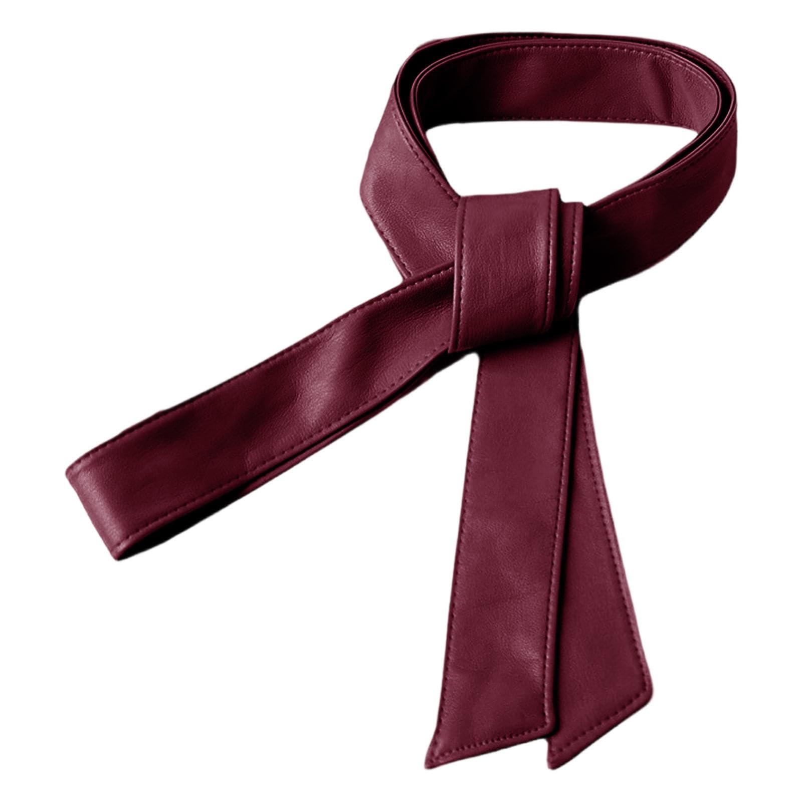 Coat Waist Belt Women Girls Premium Trench Clothing Accessories Bowknot Belt Dark Red-image-13