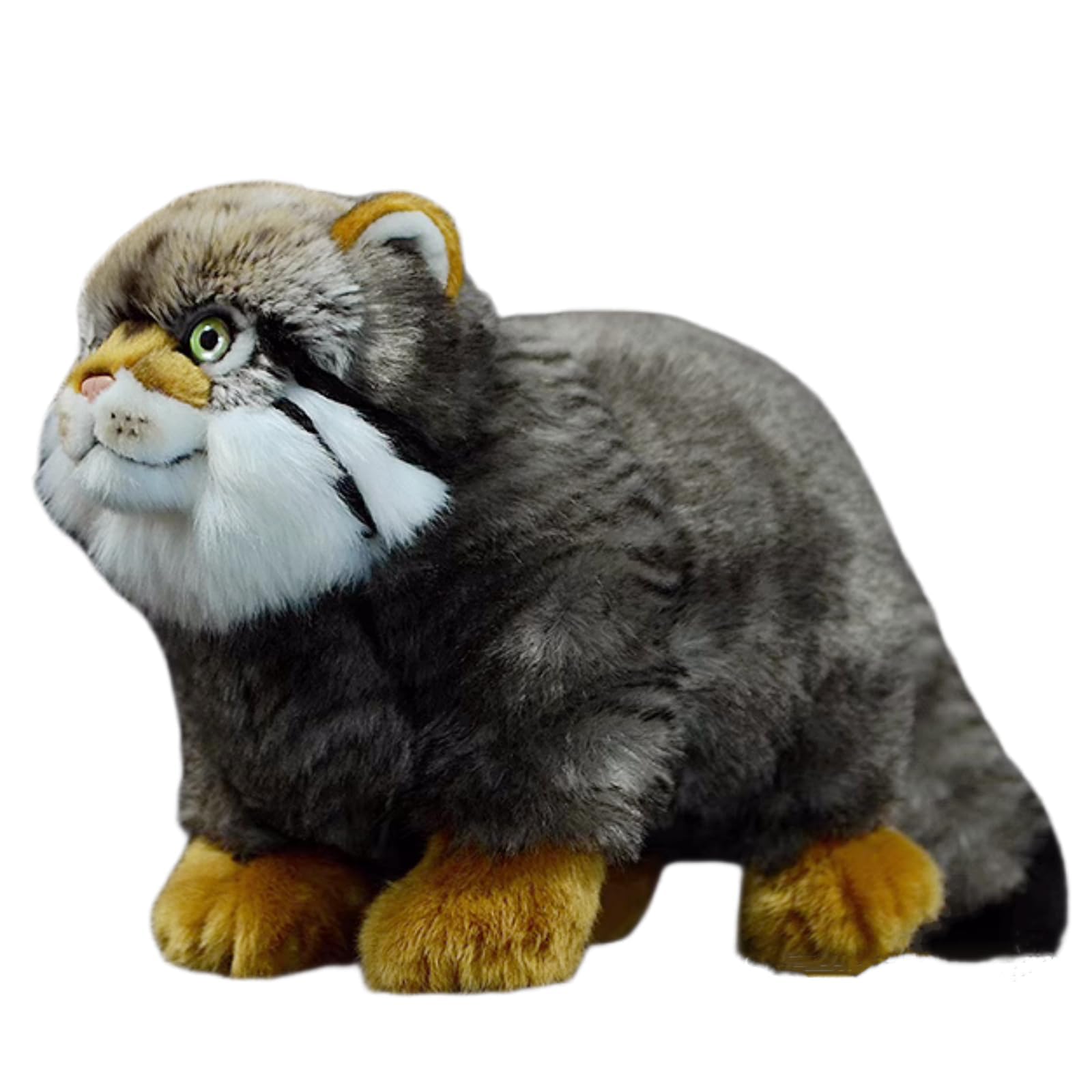 lilizzhoumax Simulation Manul Plush Toy 32cm Cute Realistic Stuffed Animal Wild Cute Manul Plush Toy Super Soft Home Decoration baby Toys birthday party Gift for Friends and Kids brown