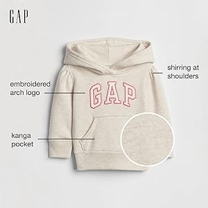 GAP baby-girls Playtime Favorites Logo Pullover Hoodie Hooded Sweatshirt