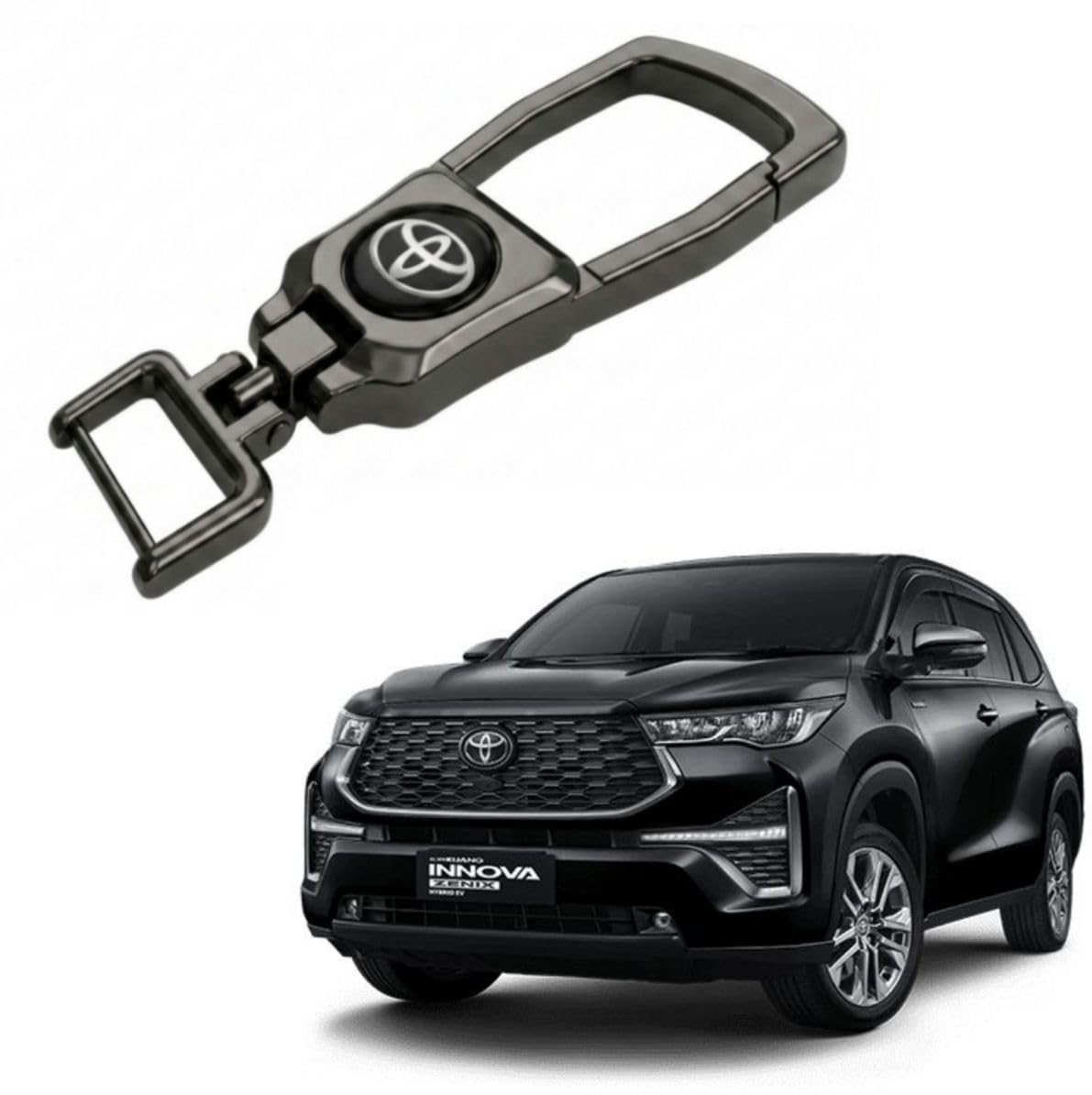 TASAZE 360 Degree Rotating Heavy Duty Car Keychain For Toyo-ta
