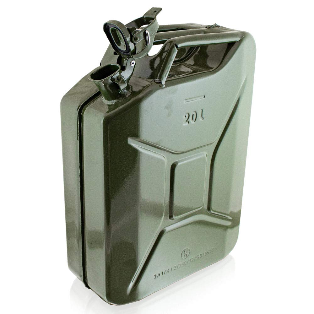 BITUXX® Stahl Benzinkanister Kraftstoffkanister Kanister UN Zulassung (5x 20 Liter)