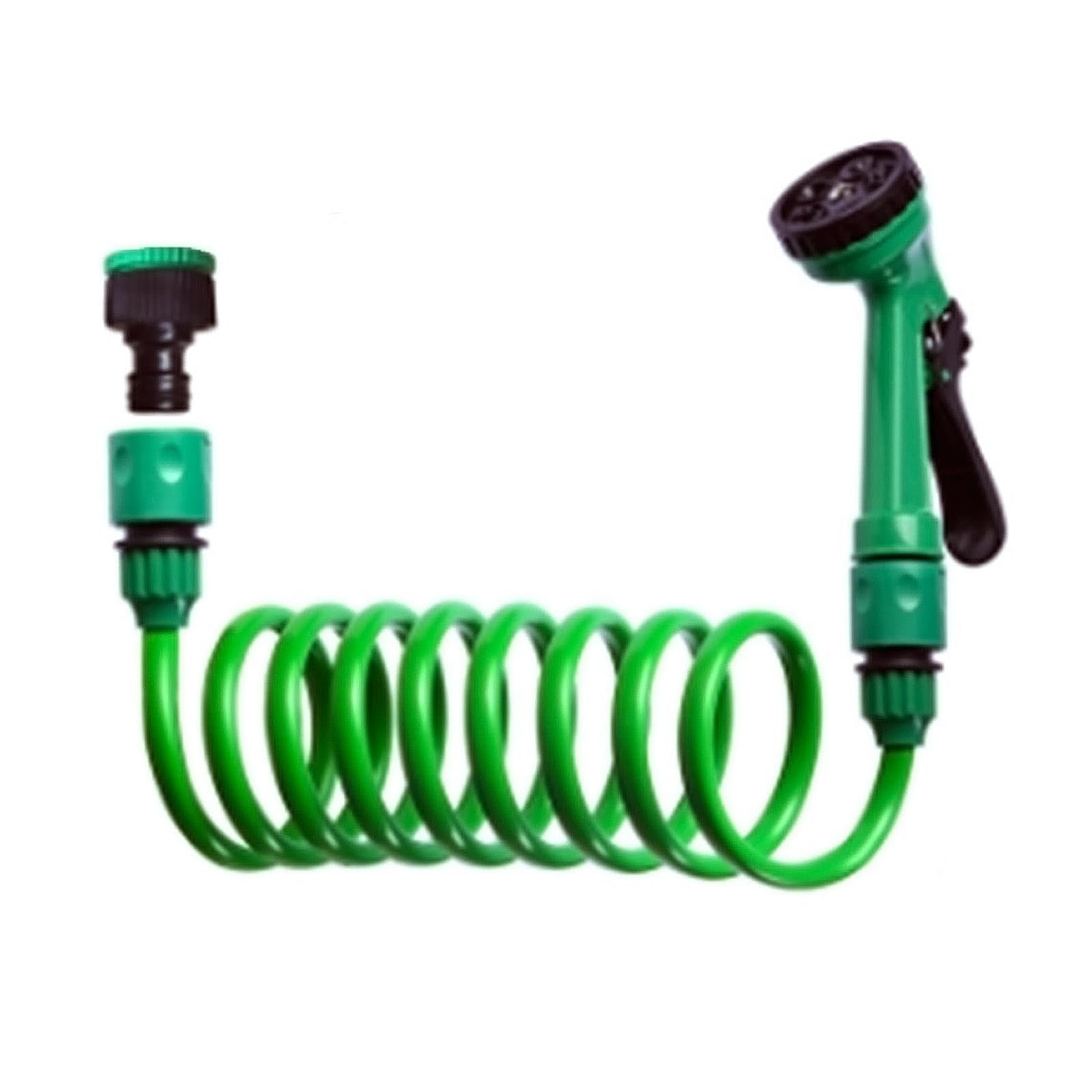 Tubo Flessibile a Spirale Irrigazione, Acqua Tubo Estensibile da Giardino, Spirale Giardino con 5 Funzioni Spruzzo, Applica Giardinaggio Irrigazione Prato (20cm)