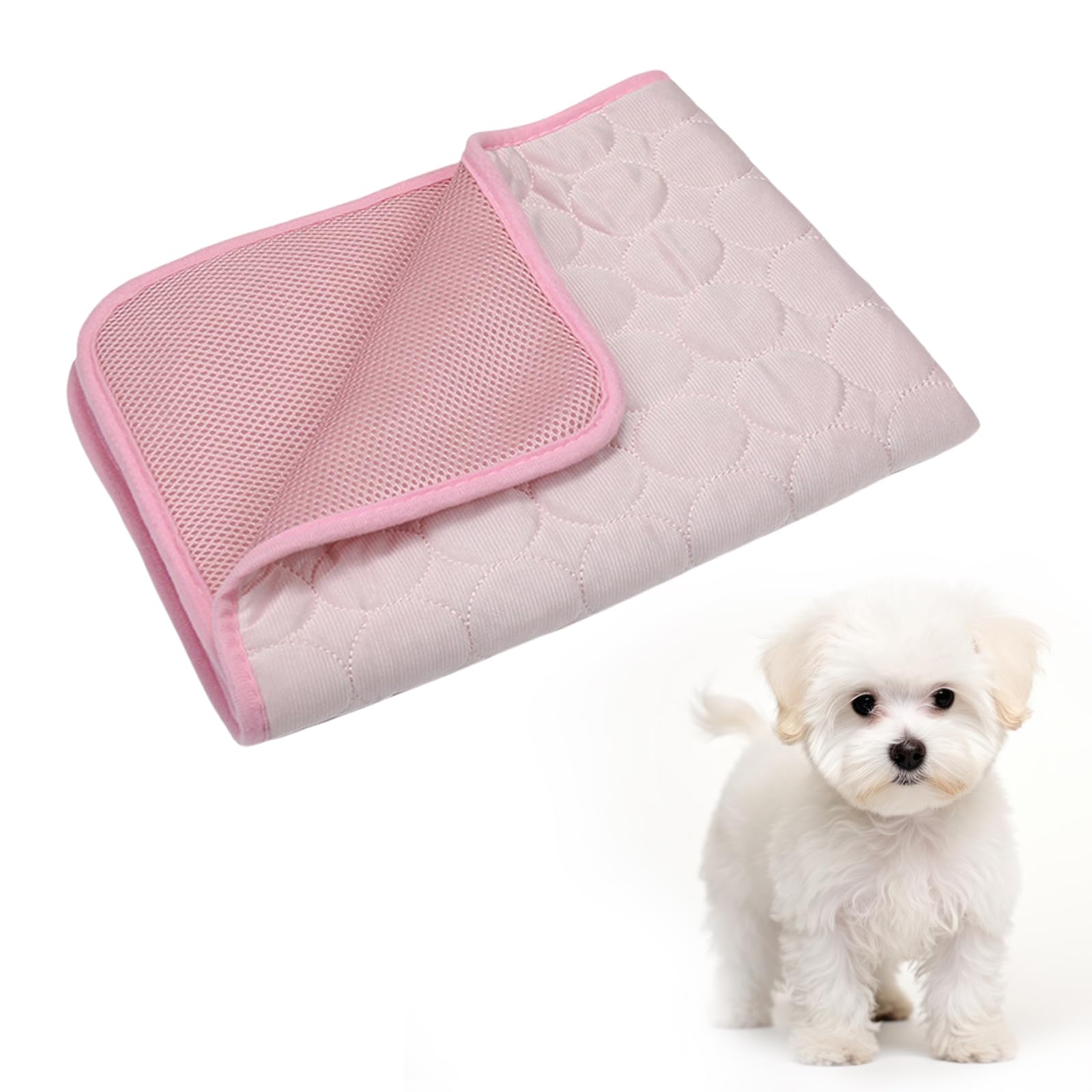 SEMINISMAR Dog Cooling Mat,Pet Cool Bed Mat,Summer Sleeping Cushion for Cats Dogs,Cooling Mat for Dogs (Pink, 60X50)