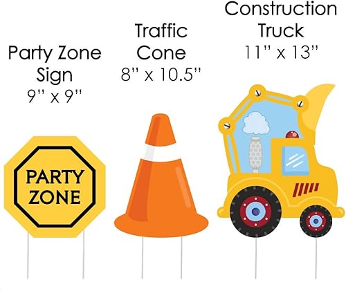 Miniatura 7 de Camión de construcciónZona de Construcción jardín decoracionesBebé Ducha o fiesta de cumpleaños al aire última intervensión Patio decoraciones10Pieza