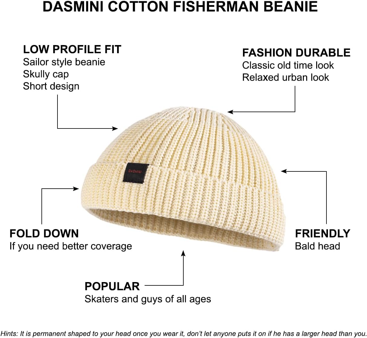 Fisherman Beanie Hats for Men Women,Knit Trawler Skull Cap,Watch Cap,Spring Fall Winter Warm Short Hats image 4