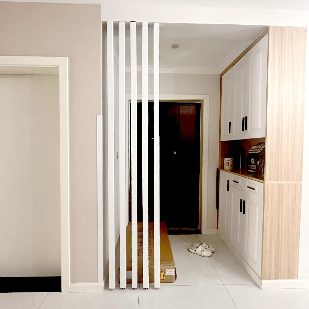 Cloison de séparation d'intérieur en bois noir pour entrée de restaurant et bureau – Sans perçage – Panneau de séparation élégant de 120 cm (1 pièce)