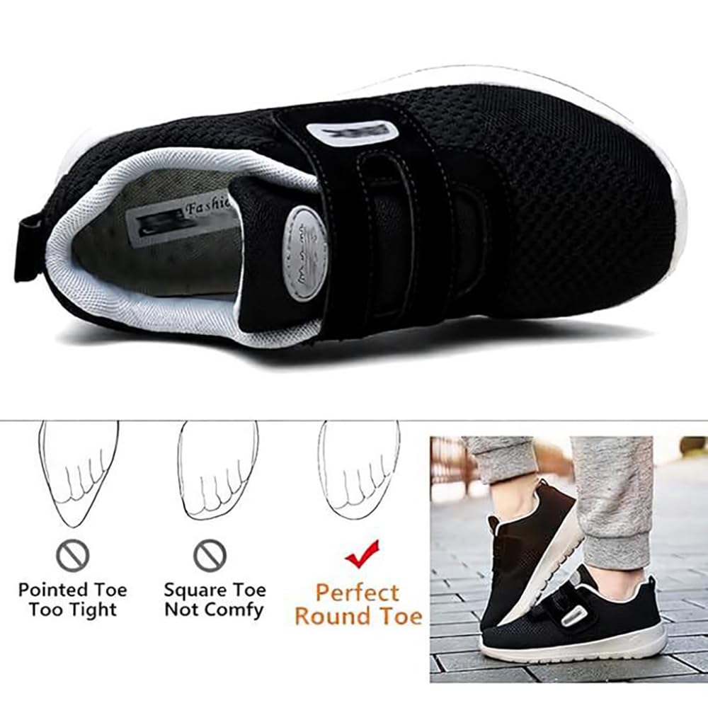 Zapatos para Diabéticos Calzado Ortopédico Ajustable Y para Caminar Zapatillas De Ancho Especial Fáciles De Poner Ligeras Y Antideslizantes Calzado Casual con Plantilla De Espuma
