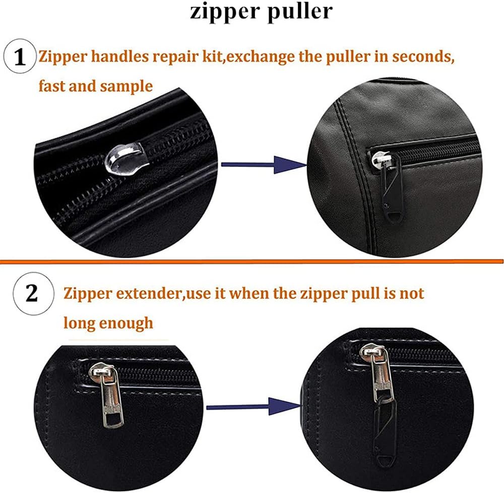 12pcs Zipper Pull ReplacementZipper Metal Puller SliderZipper Tab