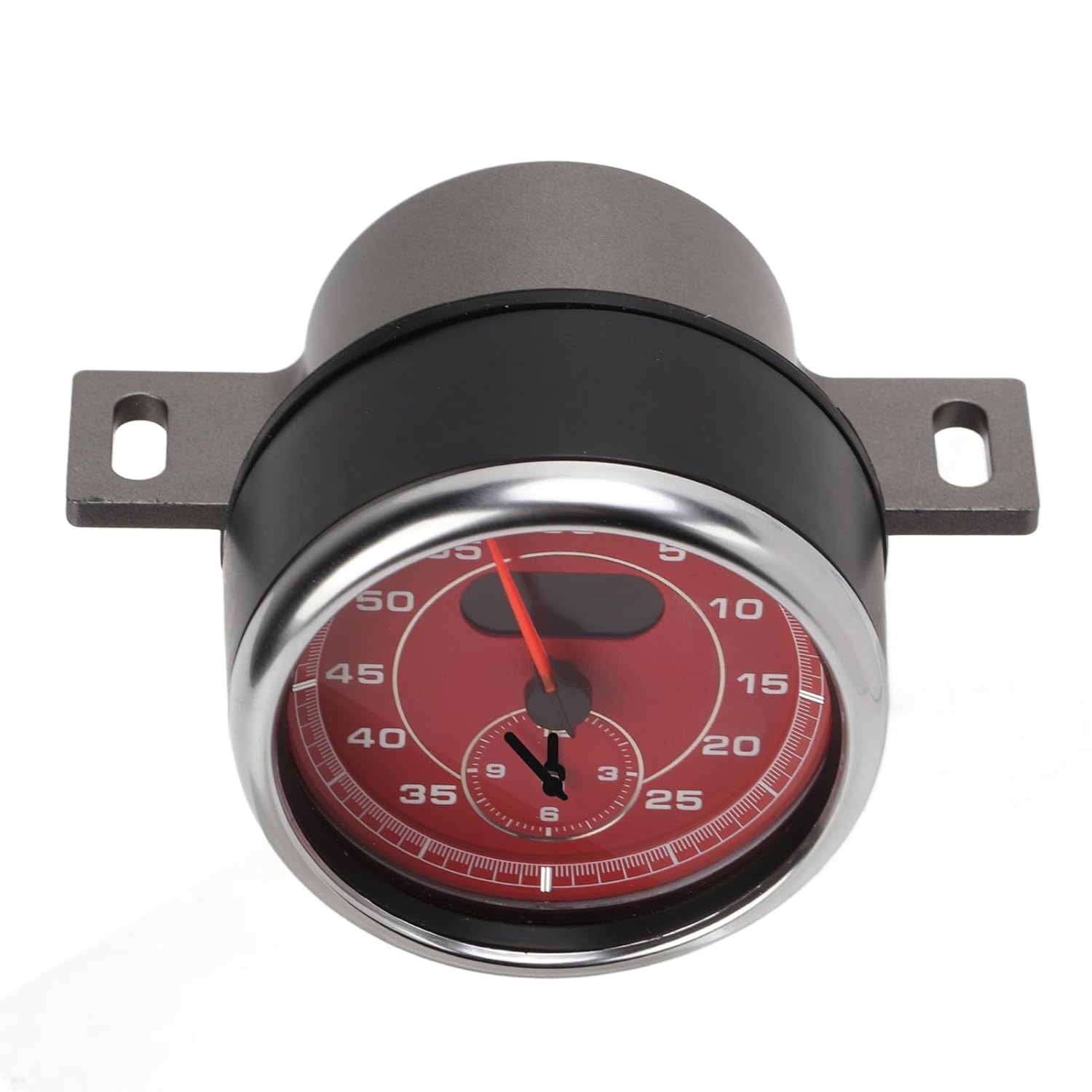 ABS Dashboard Gauge Clock Car Interior Accessory Replacement for 718 911 Dashboard Gauge ClockDashboard Lap TimerCar Dashboard StopwatchCar Meter (Bright red)