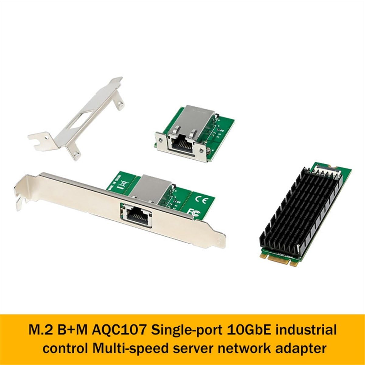 M.2 B+M jednoportowa karta sieciowa 10 GbE adapter Ethernet RJ45 AQC107 Serwer klasy sterowania przemysłowego
