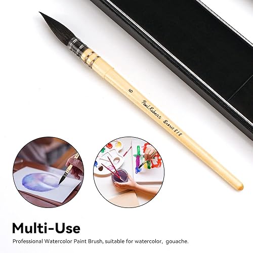 Miniatura 5 de Paul Rubens - Pincel de acuarela profesional, tamaño 6, para pintura artística, acrílico, gouache, aceite