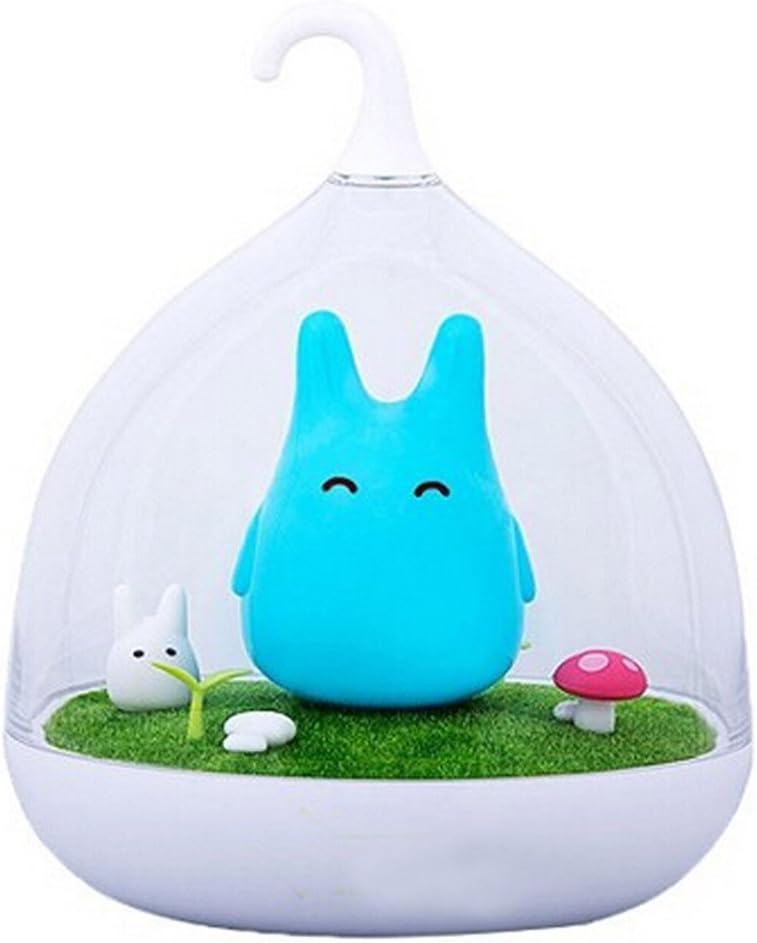 Coolor LED Night Light Touch Sensor Totoro Birdcage Dimmable Lamps Kids Bedroom Decor Light For Children (Blue)