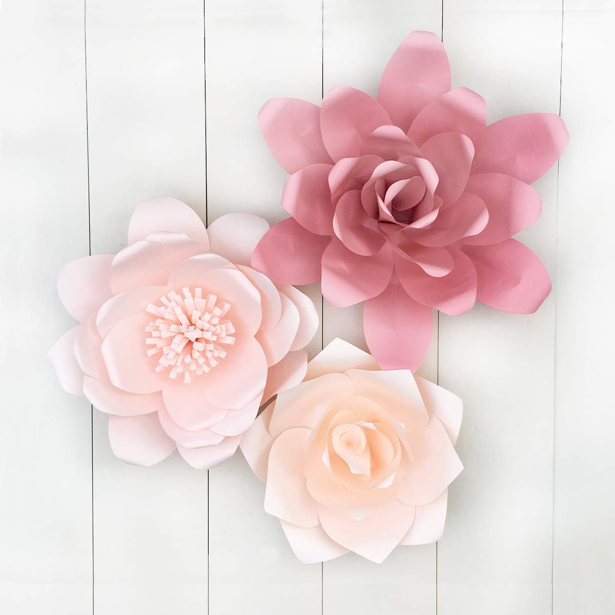 Amazon ジャイアントフラワー 手作りキット 3点セット ピンク ペーパーフラワー 造花 通販