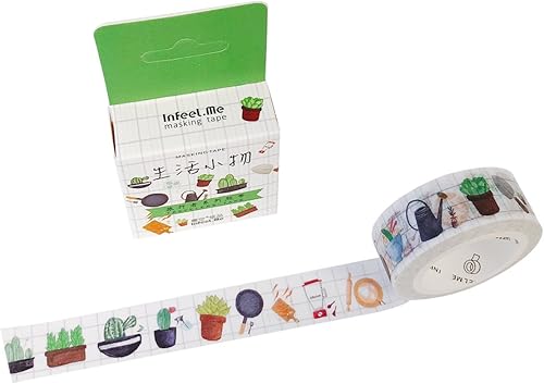 Miniatura 4 de Wrapables Diseños únicos Washi Cinta de enmascarar, 0.591 in x 23.0 ft Cattings Sentado