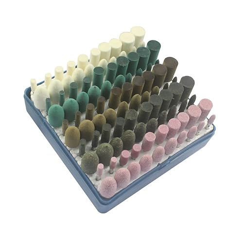 Juego variado de 100 unidades para pulir de 3 mm, puntas para pulir de lana, sésamo, hule y cuero