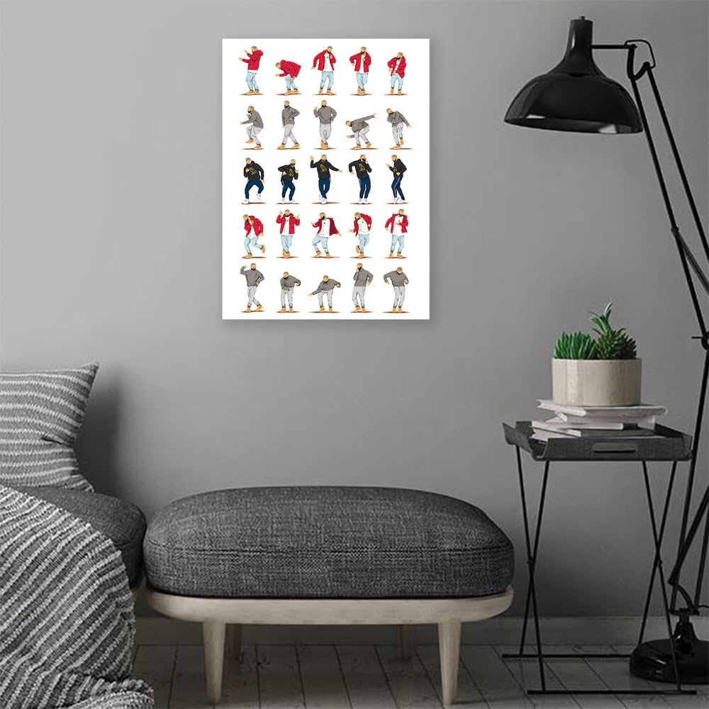 VERRE ART Printed Framed Canvas Painting for Home Decor Office Wall Studio Wall Living Room Decoration (14x22inch Wrapped) - Hotline Bling