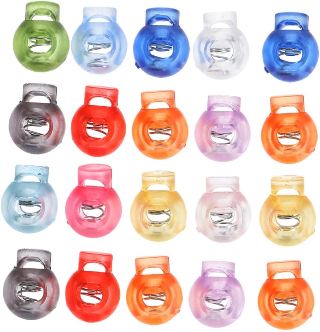 28pcs Plastic Spring Cord Locks for Drawstrings Toggle Clips for Securing Cords Lightweight Portable Connectors for Hoodies Sweatpants More