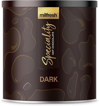 Milfresh Speciality Hot Chocolate 2kg 90 Servings Add Milk Dark Hot Chocolate Powder 2kg, Dark