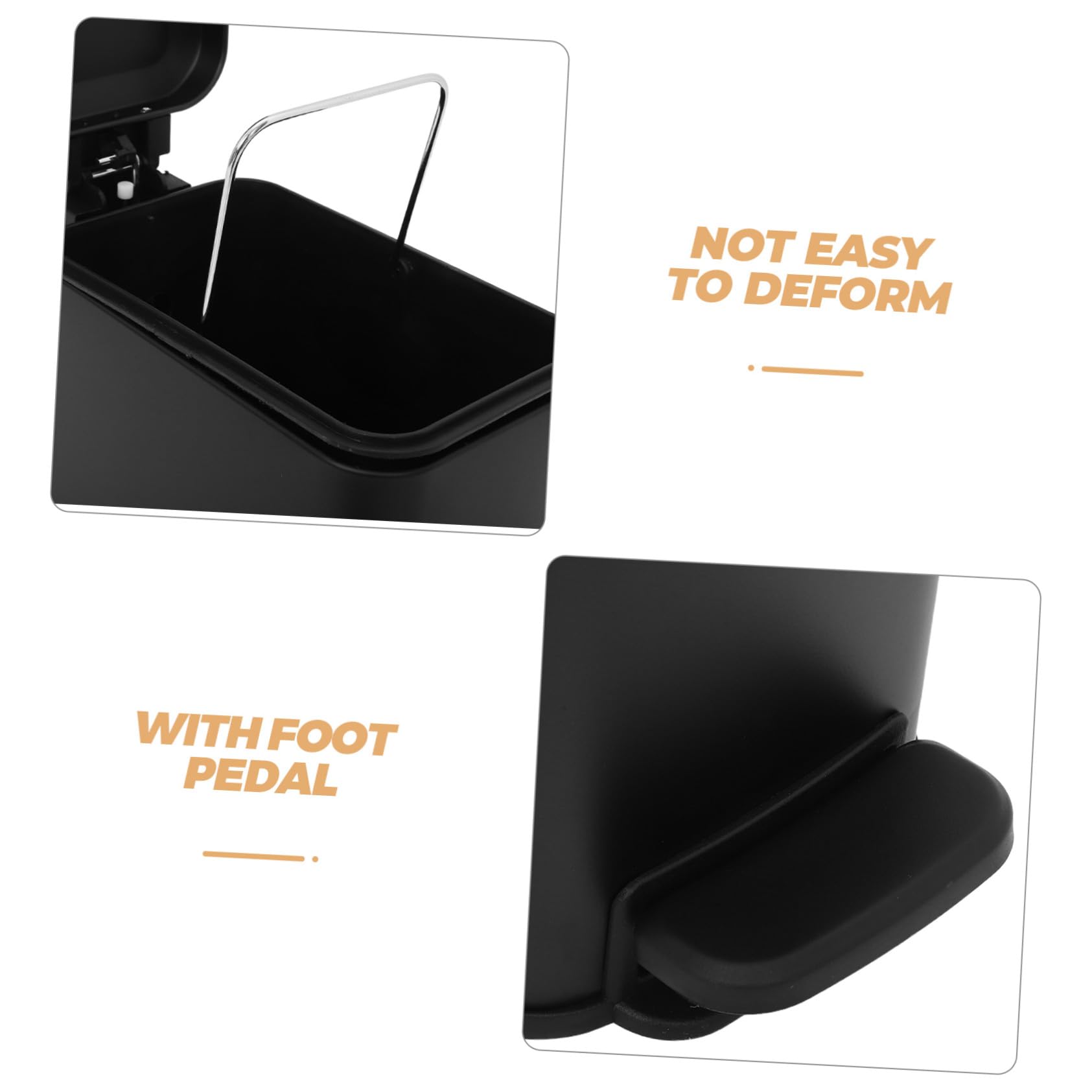 Papelera de Acero Inoxidable con Pedal y Tapa Cierre Cubo Estrecho para Basura de Cocina Baño Dormitorio u Oficina Diseño Compacto y Elegante