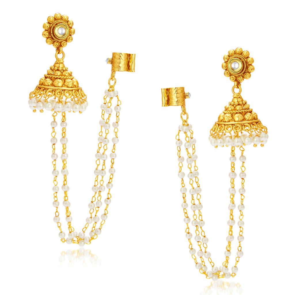 Sukkhi Creative Gold Plated Pearl Earcuff For Women (B01AWNTE8I) Amazon Price History, Amazon Price Tracker