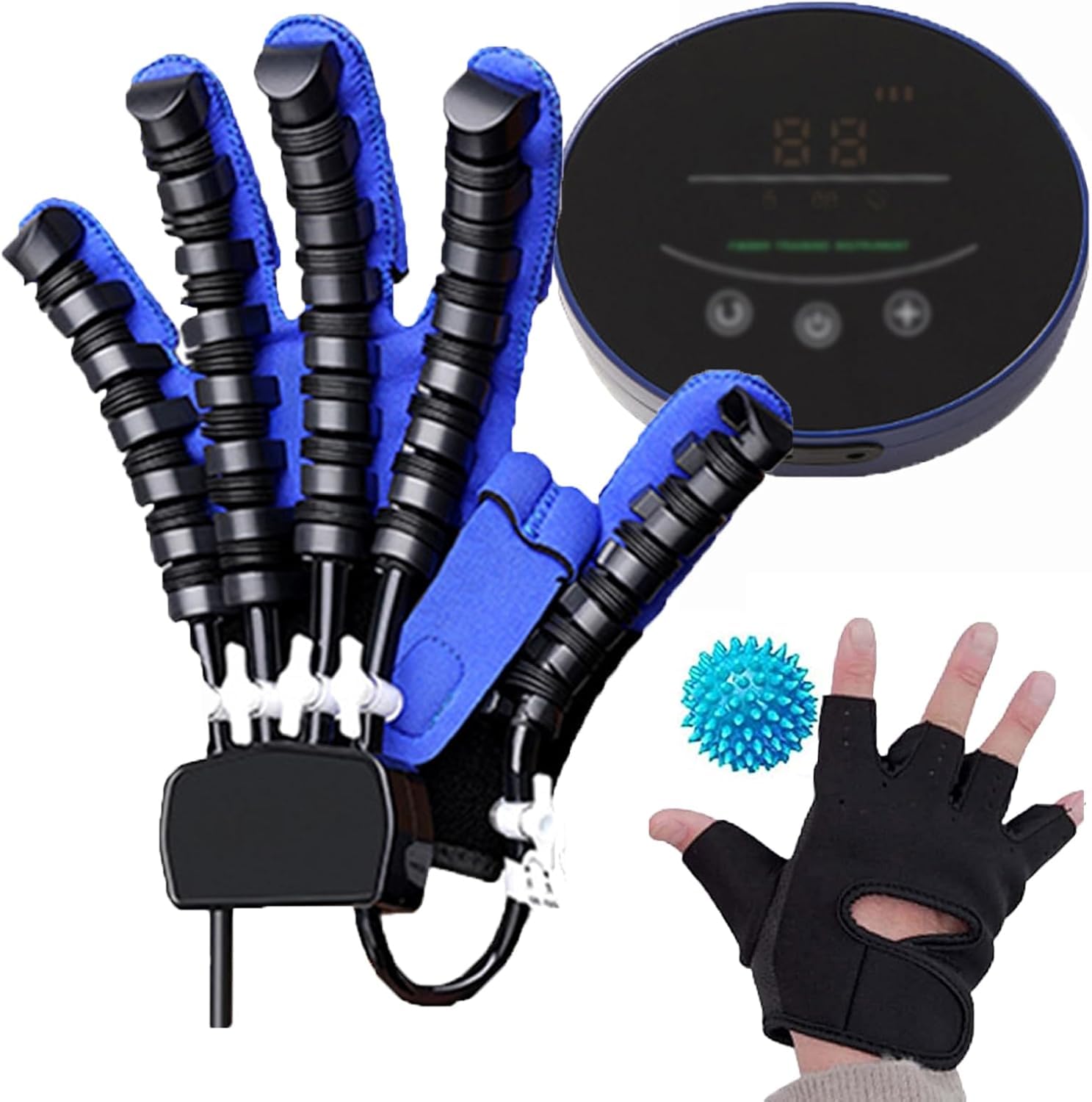 Obie Rękawice Do Rehabilitacji Dłoni Robot Siła Regulacja Hemiplegia Udar Artretyzm Lewa Prawa Ręka Rehabilitacja Palców Trener łagodzą Sztywność Dłoni, Left Hand, XX-Large