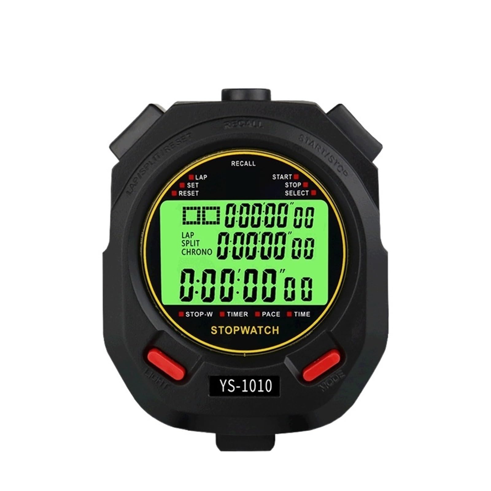 Cronometro, Cronometro elettronico luminoso Timer digitale 10/30/60/100 Cronometro sportivo multitraccia Timer portatile for allenamento di corsa(60 Tracks)