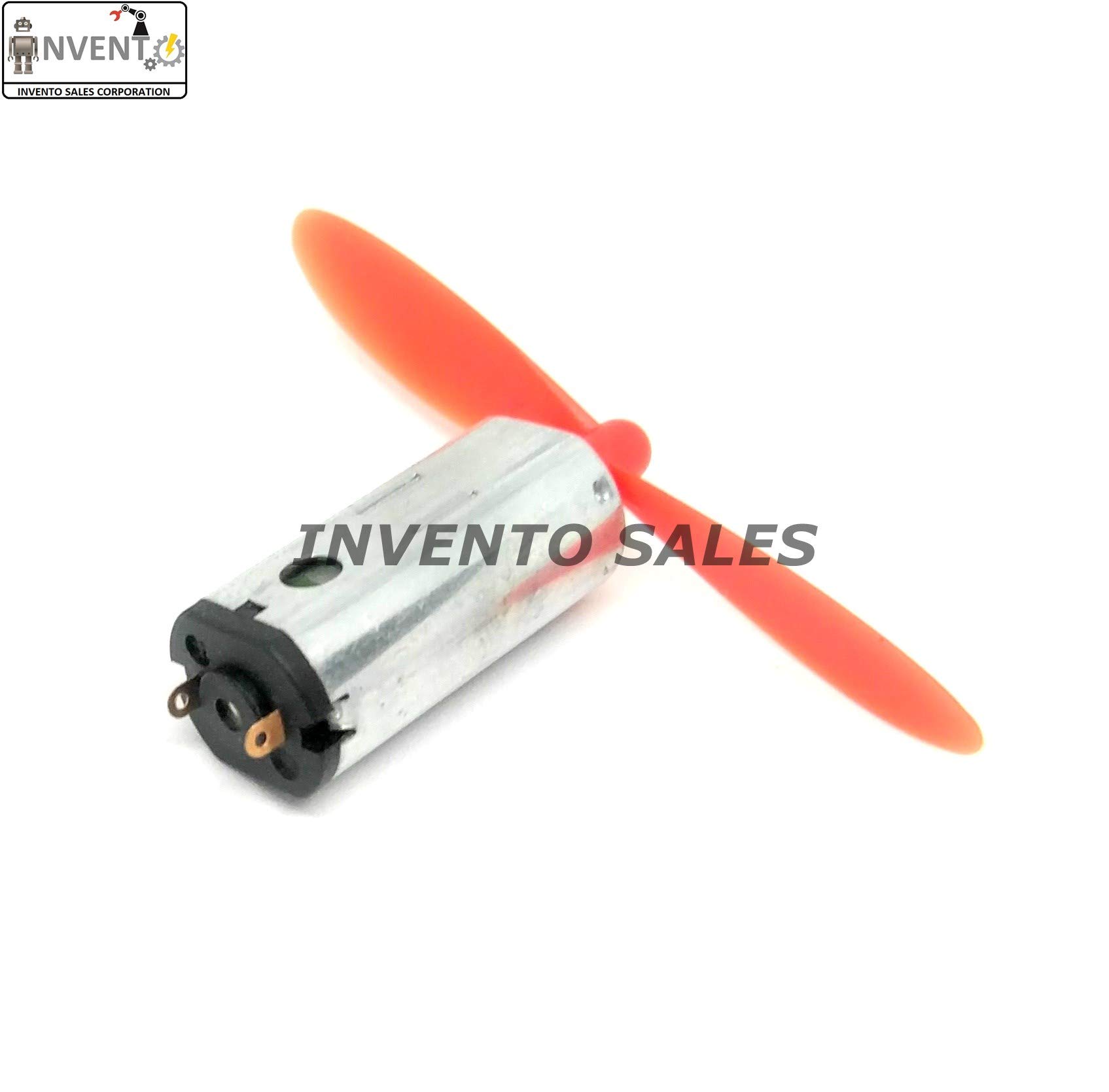 Invento 4PCS N50 3.7V - 7.4V Mini Drone DC Motor 10x12x25mm 21000 RPM + 4Pcs 55m Propeller for Airplane Helicopter Drones Toy Car Robot DIY 4