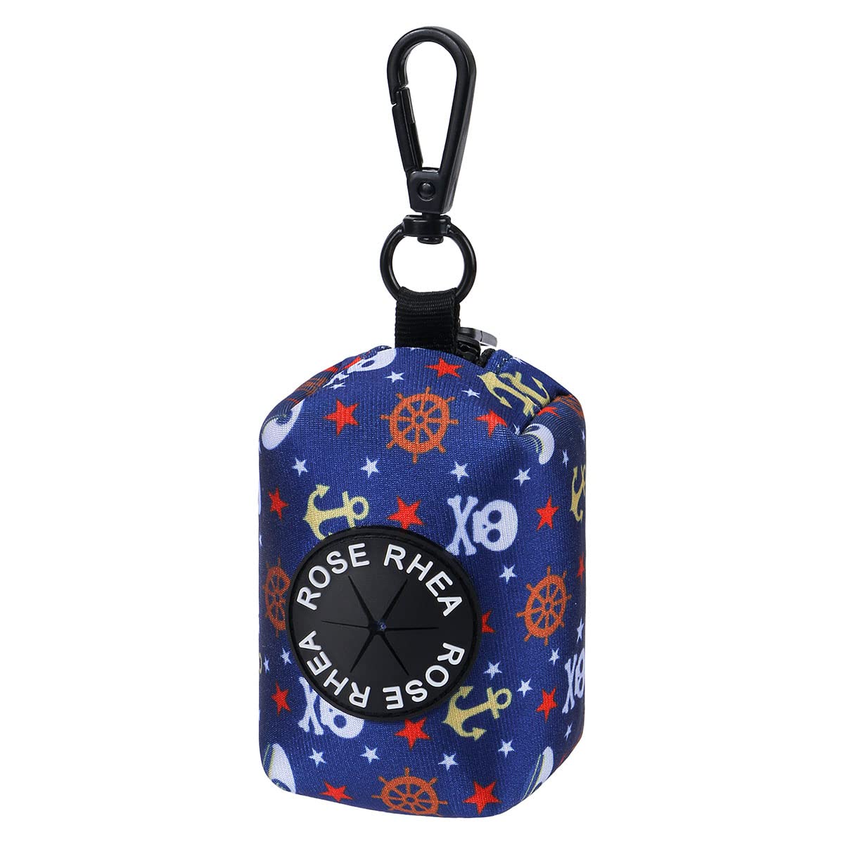 Rhea Rose Dog Poop Bags Holder Waste Bag Dispenser for leash and running belt Blue Pirates