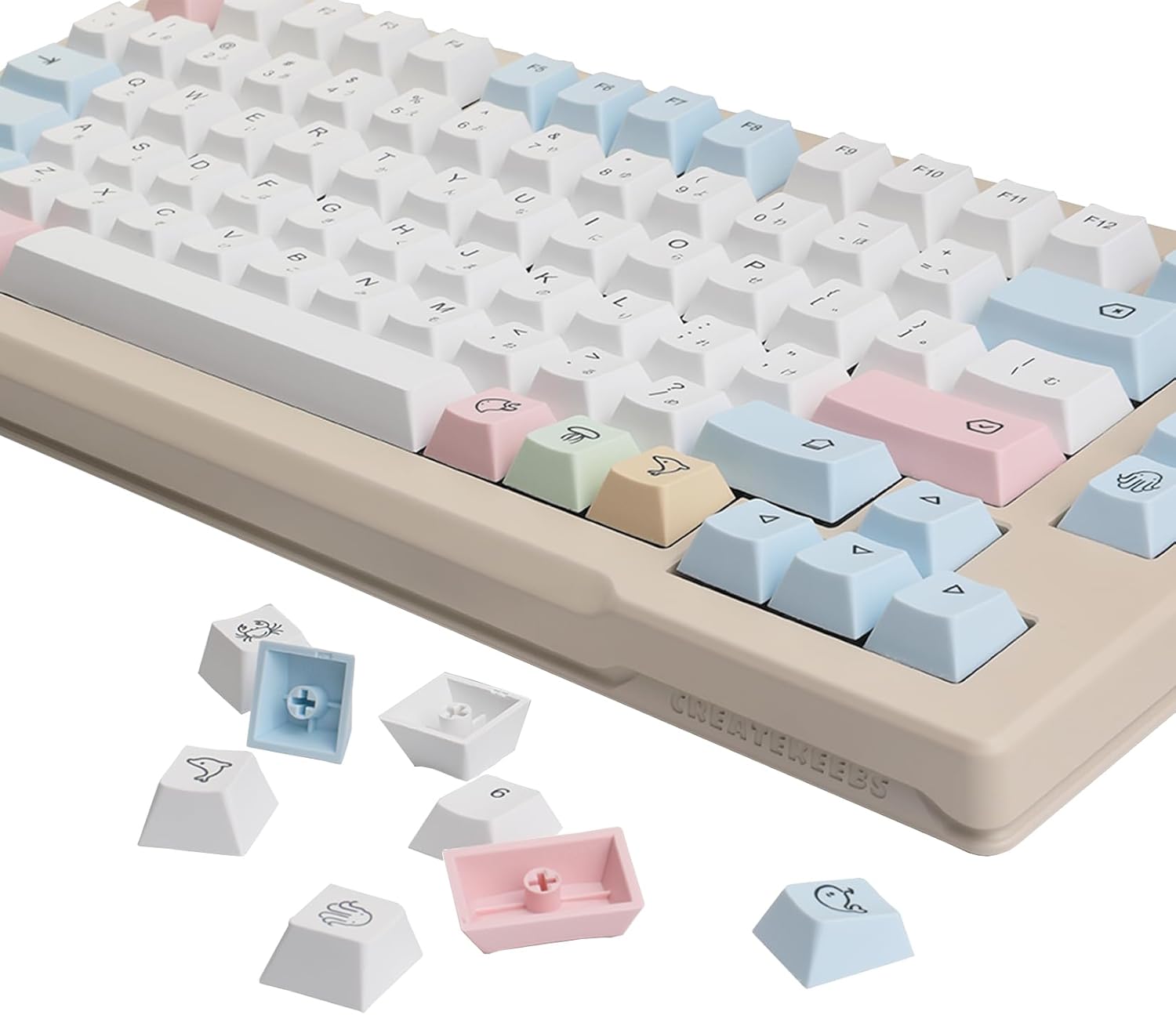 Japanese Keycaps 139keys PBT Chalk Keyboard Keycaps Cherry Profile Dye Sub Keycaps for MX Switches Keyboard 60 65 75 87 Percent