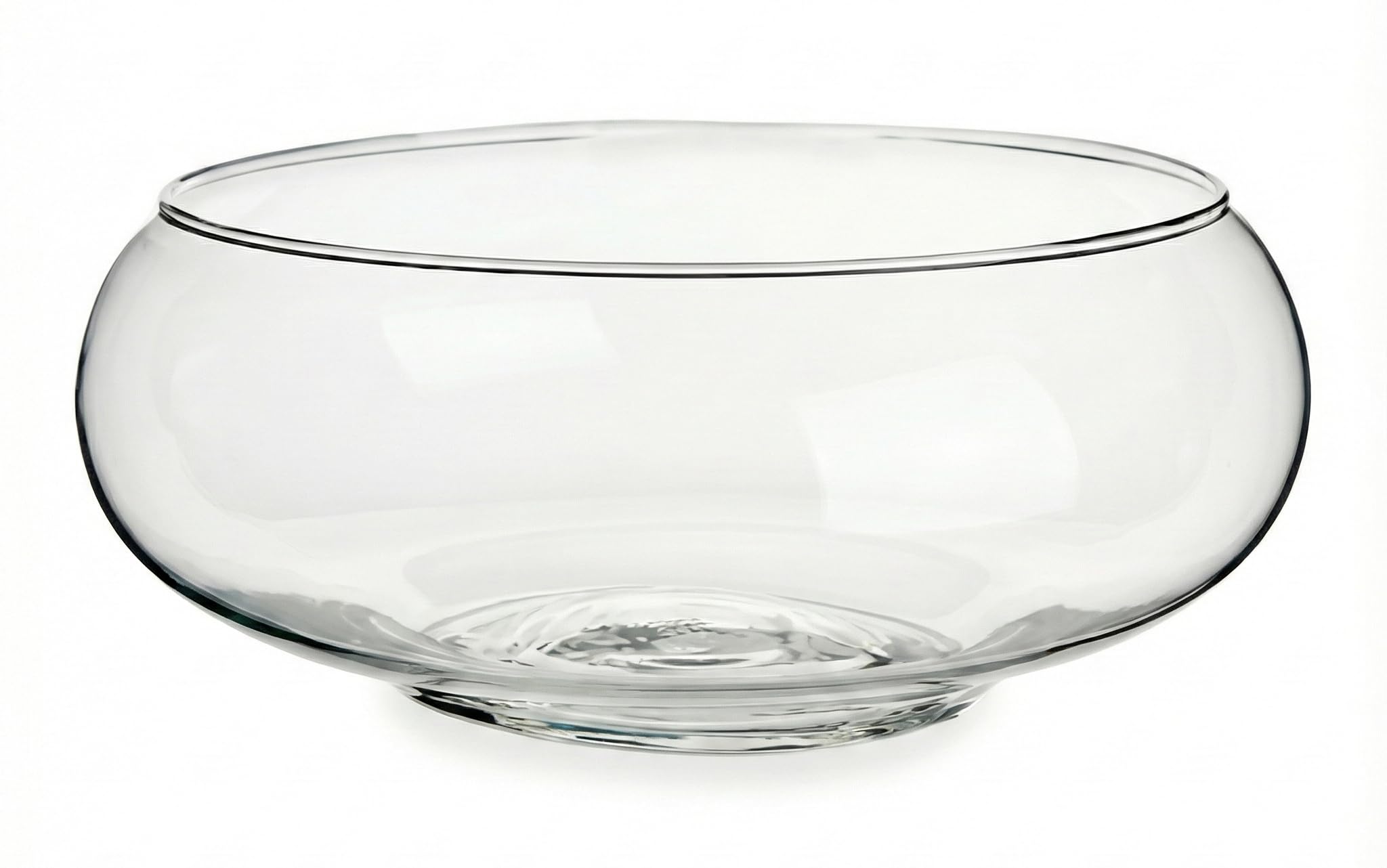 SHOBHANA ENTERPRISES 8-Inch Crystal Clear Glass Bowl | Multi-Purpose Decorative Terrarium, Fish Bowl & Table Centerpiece | Elegant Glass Platter for Home, Living Room, Office & Gifting (Bela 8-Inch)