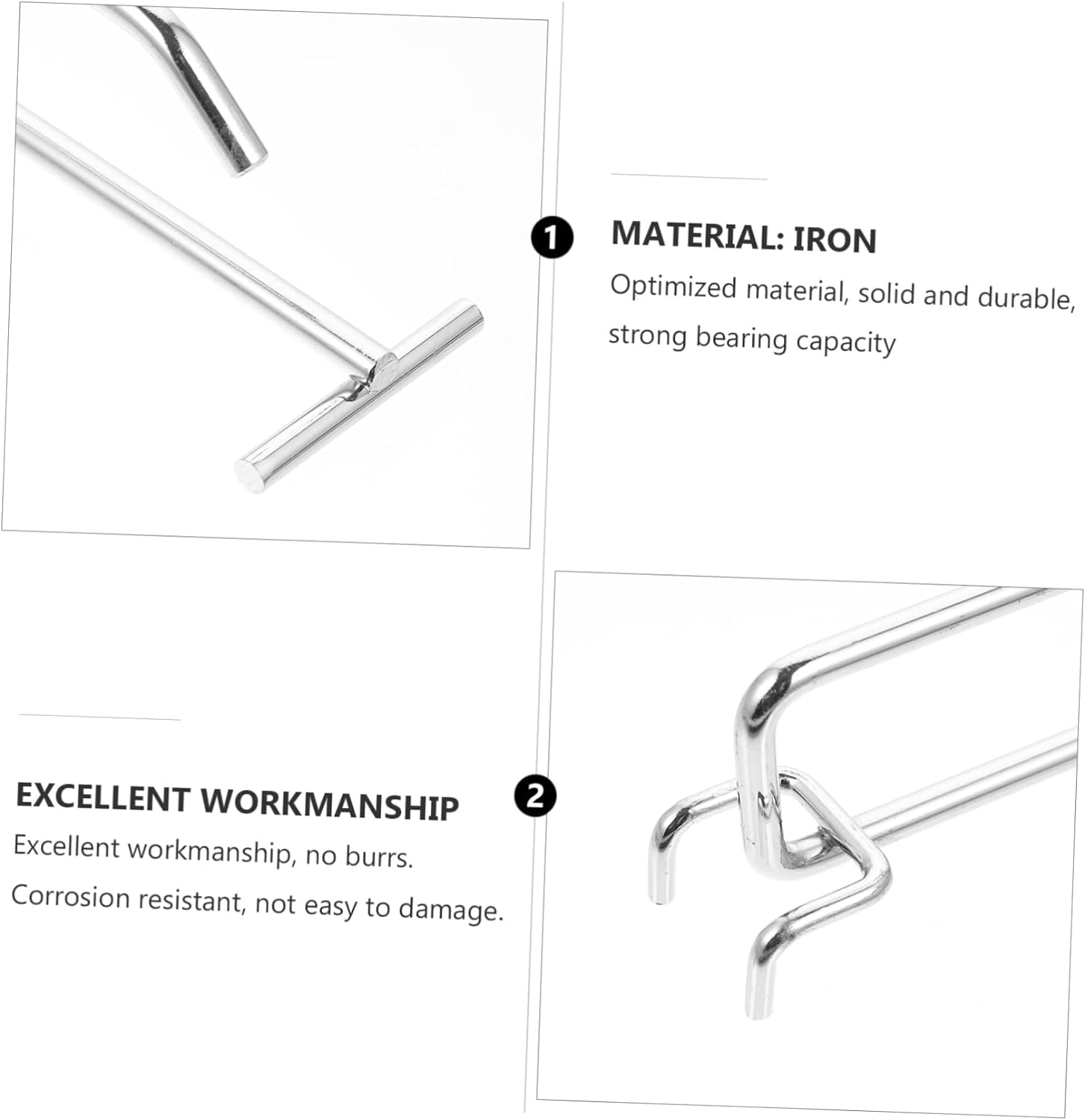 Stecktafel-Haken, 6 Stück Stecktafel-Haken, Metall-Stecktafel, Metallschild, Metall-S-Haken, Stecktafel-Haken, Sortiment, Stecktafel-Haken, Organizer-Set, Stecktafel-Werkzeughalter, Stecktafel-Regalha
