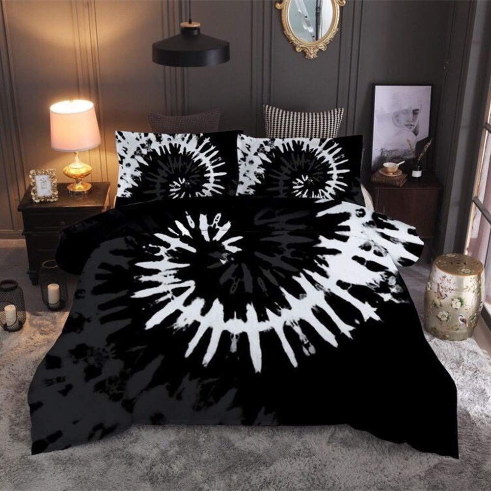 Housse de couette 260x230 cm au motif géométrique abstrait pour chambre moderne multicolore