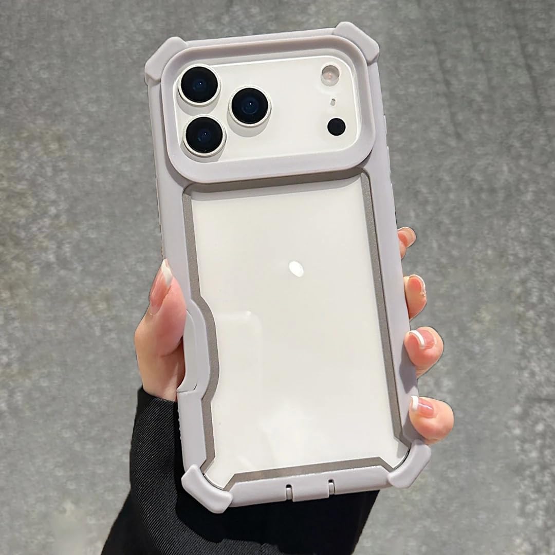 Coque iPhone 14 robuste transparente en polycarbonate souple TPU gris - 6