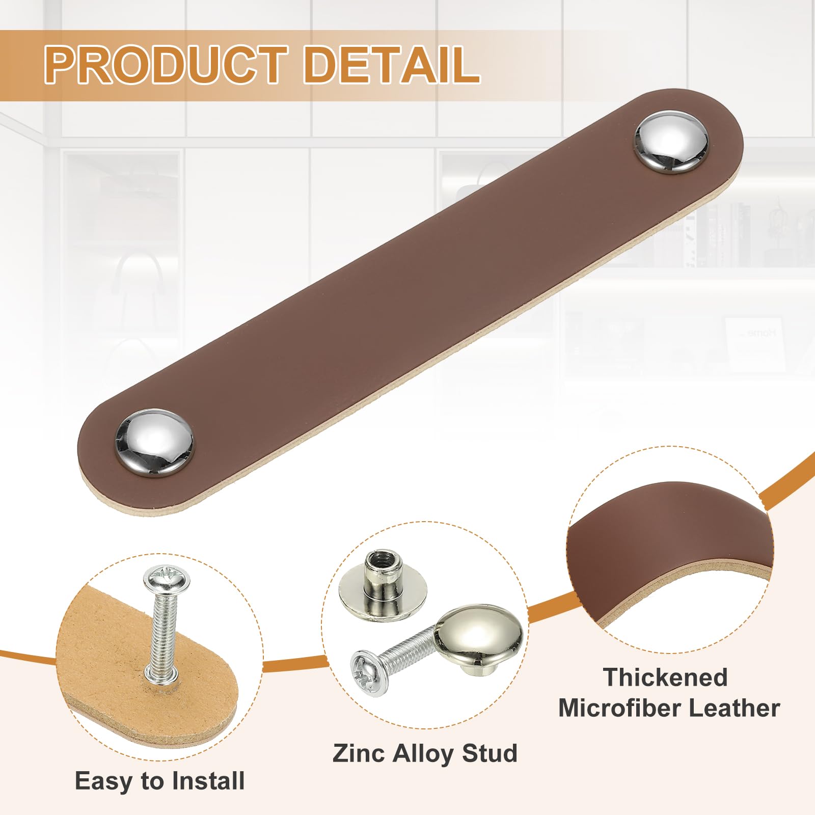 PATIKIL Leather Drawer Pulls - Image 3