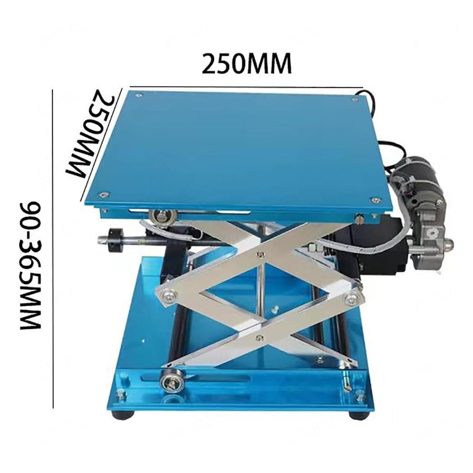 Plataforma de elevación eléctrica, elevación de laboratorio de óxido de aluminio de 250 x 250 mm, capacidad de carga de 30 kg, altura ajustable de 90 a 365 mm, para laboratorios escolares y uso