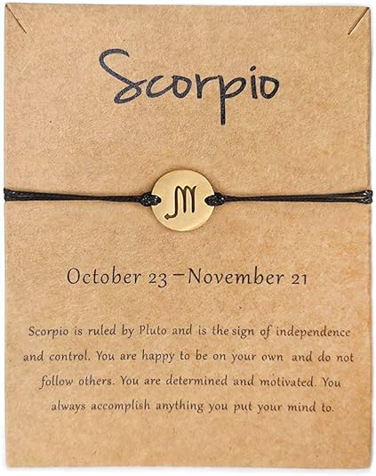 Silver Zodiac Bracelet Constellation Sign Bracelet for Women.12 Astrology Horoscope Bracelet/Anklet Friendship Couple Jewelry with Card