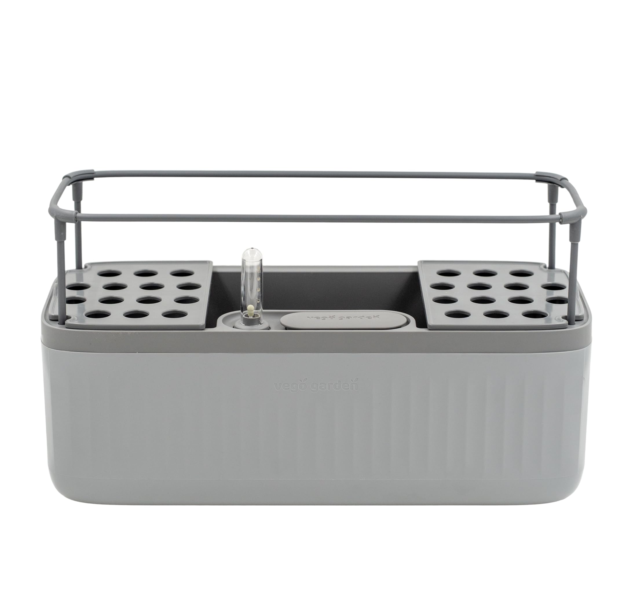 Vego Garden Herb Indoor Plant Box with Trellis, Fog Gray